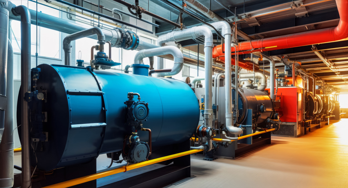 Blue boiler equipment in El Paso.